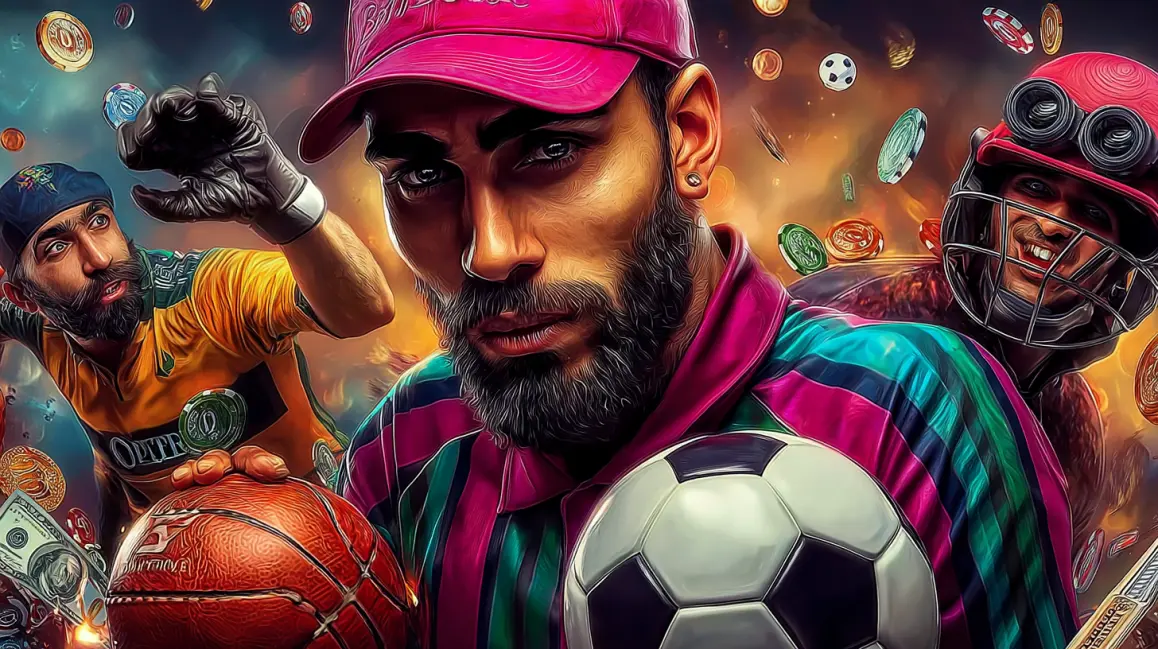 A trendy woman with cat ears and a 'BETTING' t-shirt uses her phone in a stadium, ready to place her bets and win big on her favorite teams with the KING1 app.