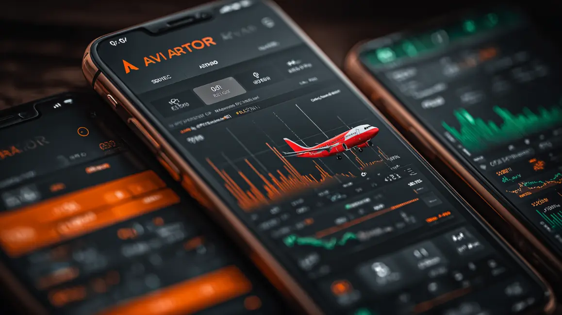 The 'Aviator Game' is showcased on a variety of high-tech devices, with a red plane at the center, promising a fast, modern, and reliable gaming experience for all KING1 players.