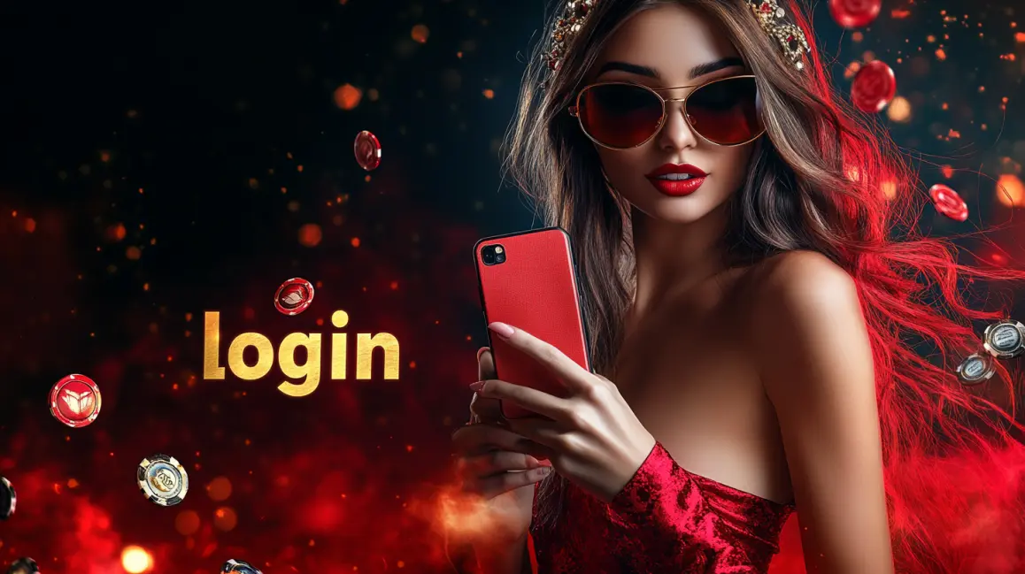 A beautiful woman with red hair is featured on a mobile phone screen for the 'Rolut Casino', inviting you to spin the wheel and win big at KING1's live roulette.