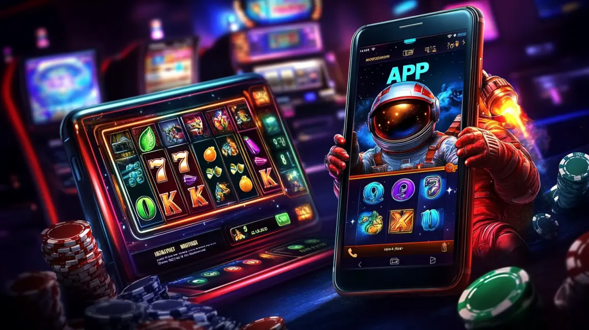 In a packed stadium, a woman holds a phone with a sports betting app, showcasing the thrilling live betting experience and instant access to odds you get with KING1.